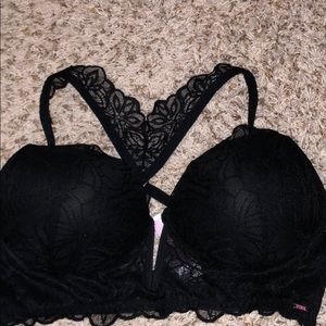 Victoria’s Secret pink large black  bralette